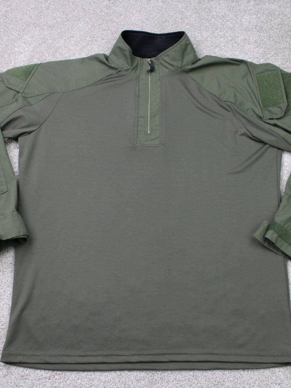 Vertx Recon Combat Shirt Mens XL Green Tactical Ripstop 1/4 Zip Long Sleeve